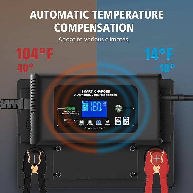 Golf Cart Battery Charger 36V 18A and 48V 13A Trickle Charger, 36 Volt Golf - Image 4