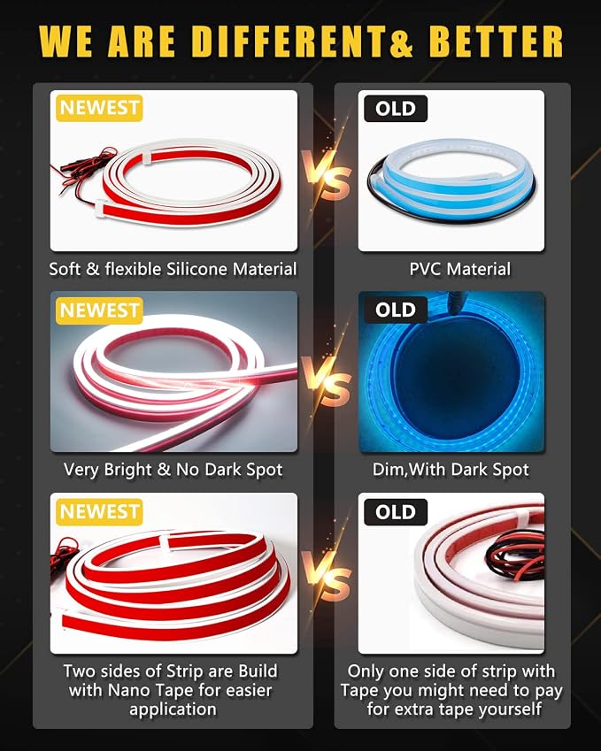 YM E-Bright Led Hood Light Strip Exterior Car Led Strip Light Waterproof - Image 4