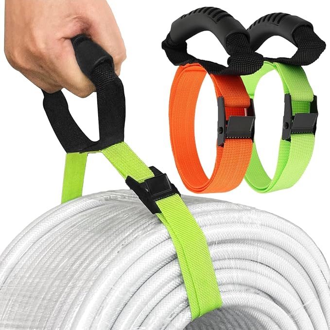 Heavy Duty Storage Straps with Handle and Easy Adjustable Steel Black Lock by Unknown