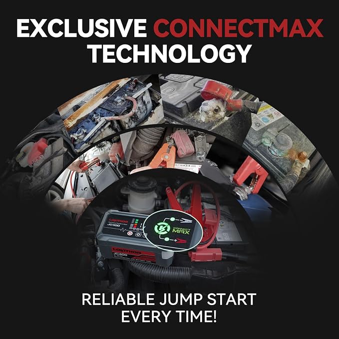 JC400 9-in-1 Battery Charger and Jump Starter, 2500A 12V Portable Jump Box - Image 6