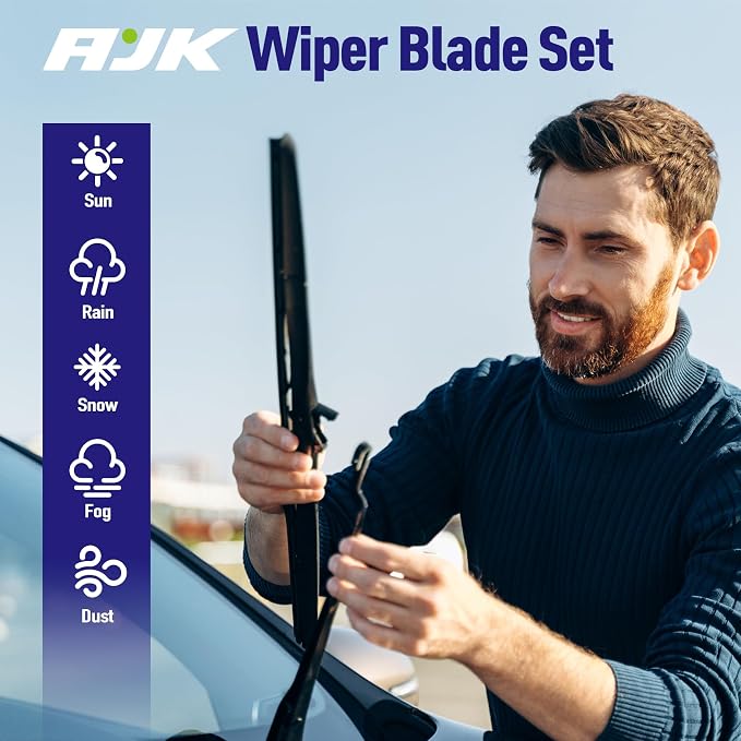 AJK Wiper Blades for Subaru Outback 2015 2016 2017 2018 2019, 2 Piece All - Image 7