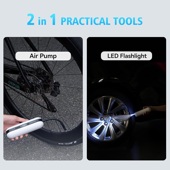 CYCPLUS Electric Air Compressor Portable Bicycle Pump Car Tire Inflator - Image 7