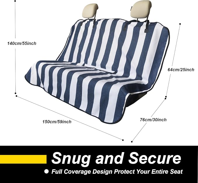 Back Seat Cover for Car Trucks Van SUV, Waterproof Rear Bench Towel Seat Covers - Image 4