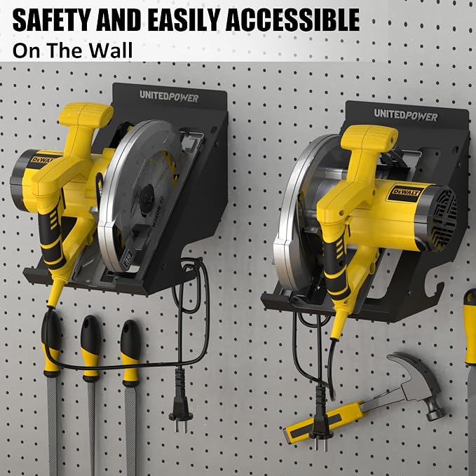 UNITEDPOWER Circular Saw Holder, Wall Mount Storage Rack Organizer - Image 6