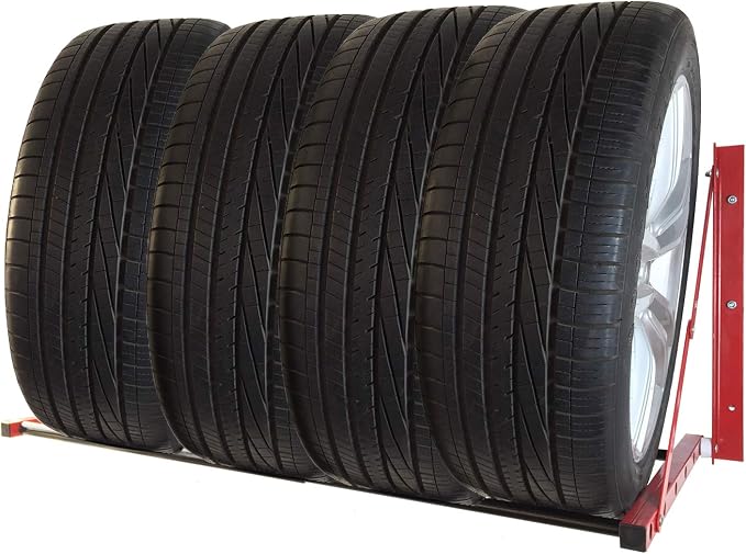 ROBLOCK Folding Tire Wheel Rack Wall Mount Multi-Tire Spare Carriers Garage x - Image 8