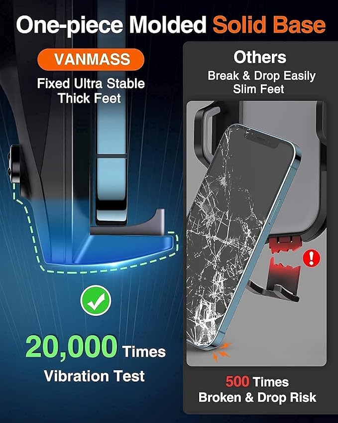VANMASS Cell Phone Mount Car Dashboard Window Vent Desk Fit - Image 3