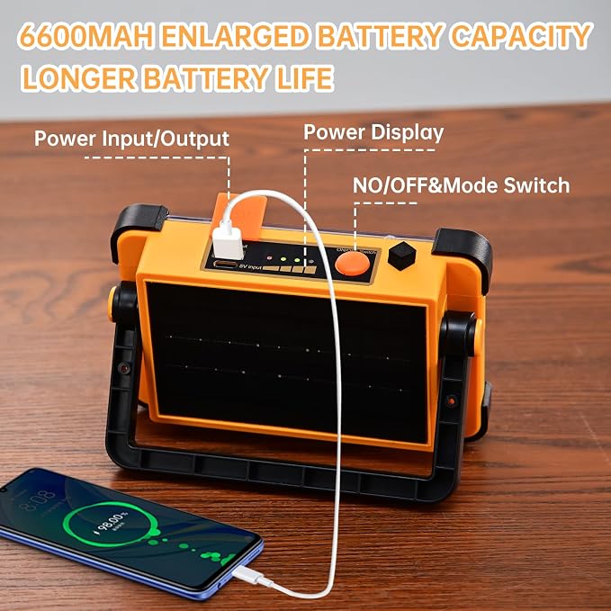 Rechargeable Solar Work Light Portable - Image 3