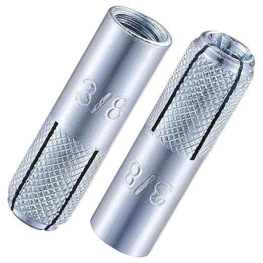 Wensilon 3/8"-16 Premium Zinc Plated Carbon Steel Drop in Anchors Assortment by Wensilon
