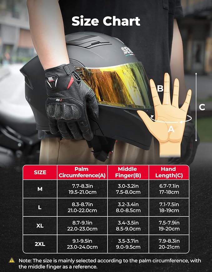 KEMIMOTO Sheepskin Leather Motorcycle Gloves - Image 6