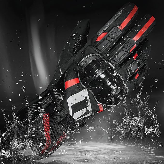Motorcycle Gloves, Waterproof, Touch Screen, Men's Winter Gloves, Snowmobile - Image 5