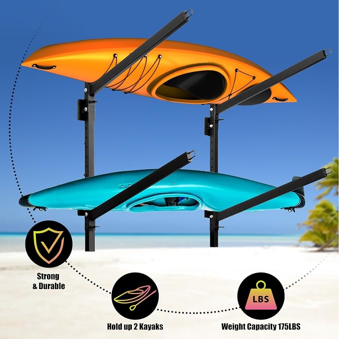 Kayak Storage Rack, Heavy Duty Freestanding Sup Storage Stand - Image 3