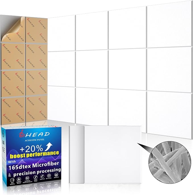 10 pcs 165dtex Microfiber Acoustic Panels ，Self-Adhesive Soundproof Wall Panels by Staytunedforournewproduct