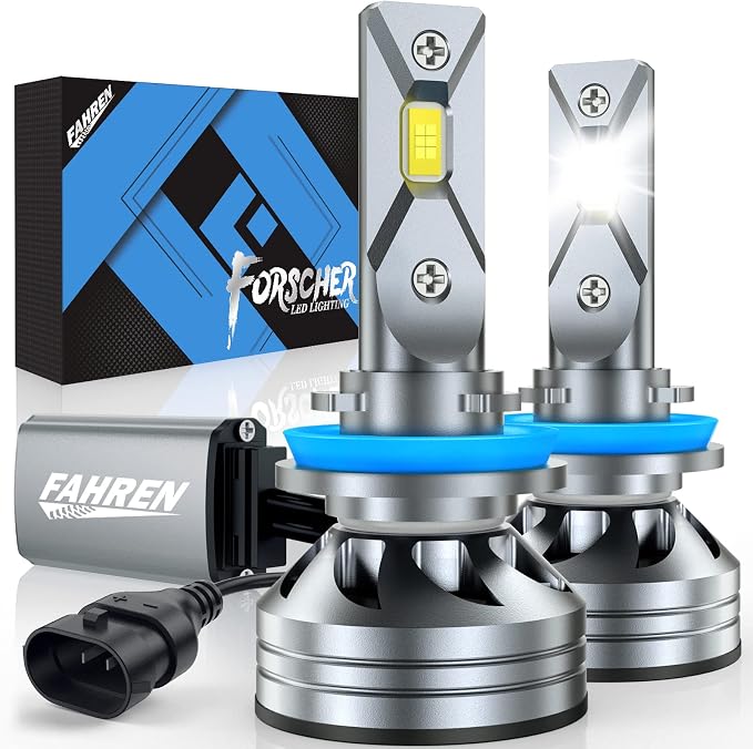 FAHREN H11/H9/H8 Light Bulb, 46000LM Super Brighter, 6500K Cool White H11 Off by Fahren