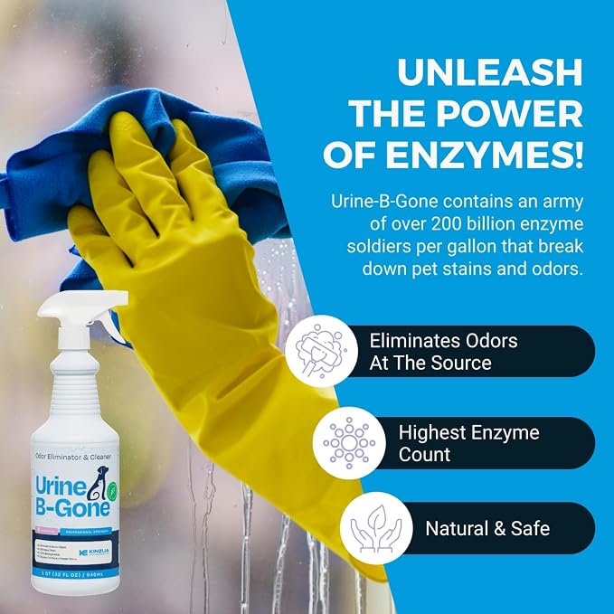 KINZUA ENVIRONMENTAL Urine B-Gone, Professional Enzyme Odor Eliminator & Pet - Image 5