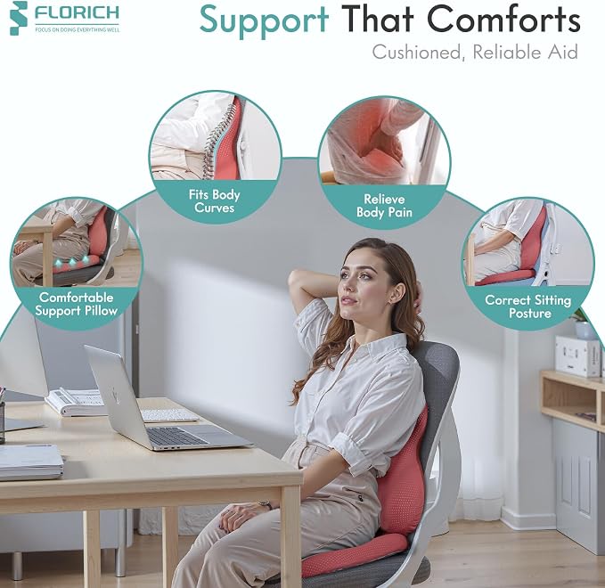 FLORICH Car Seat Cushion and Lumbar Support Pillow - Image 4
