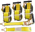 Ratchet Straps Heavy Duty 2" x 30' x 10000 lbs J Hook Tie Down Strap Ratcheting by Yuoneiy