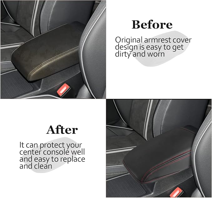 SKTU for 2013-2019 Volkswagen VW Golf 7 MK7 MK7.5 Central Console Armrest Rest - Image 5
