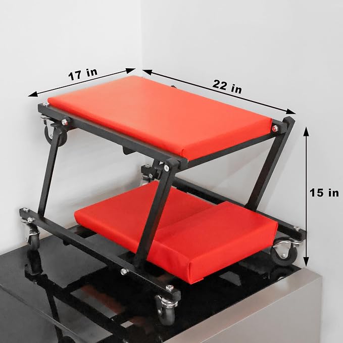 TCE 36" Rolling Foldable Automotive Creeper, 2-in-1 Garage Shop Creeper - Image 3