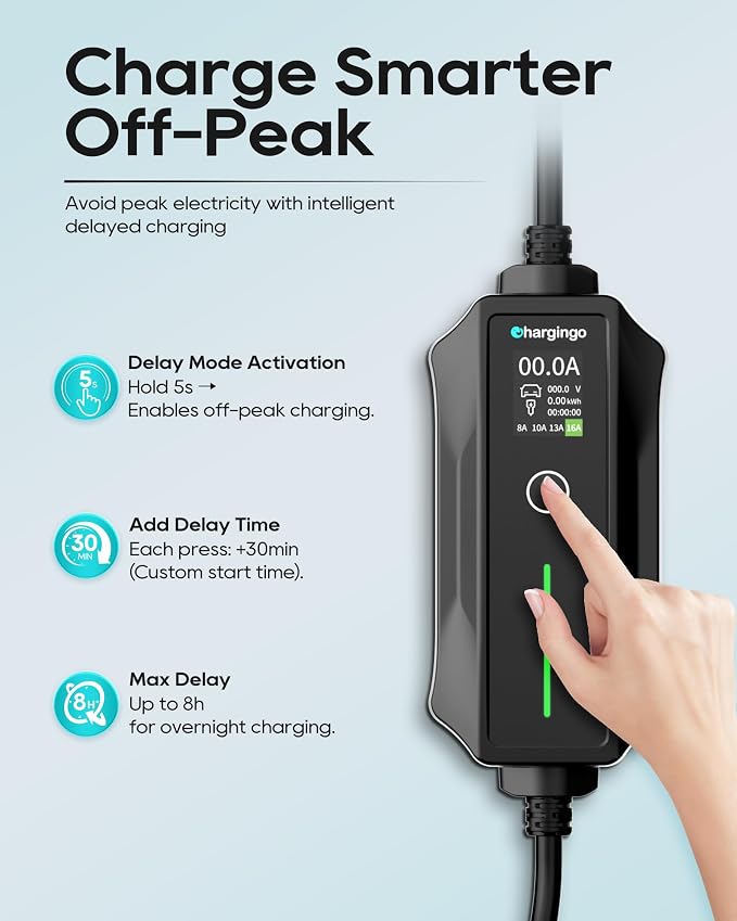 2025 Upgraded Level 1-2 Portable EV Charger, NEMA 5-15 & 6-20 Plug, 25 Ft EV - Image 7