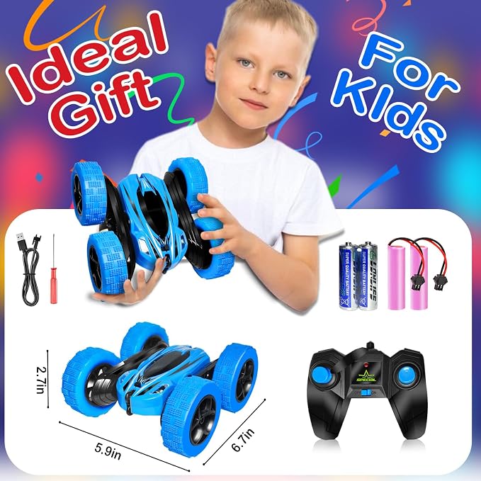 FREE TO FLY Remote Control Car Boys Toys: 360 Flip Rc Cars 2.4Ghz Double-Sided - Image 7