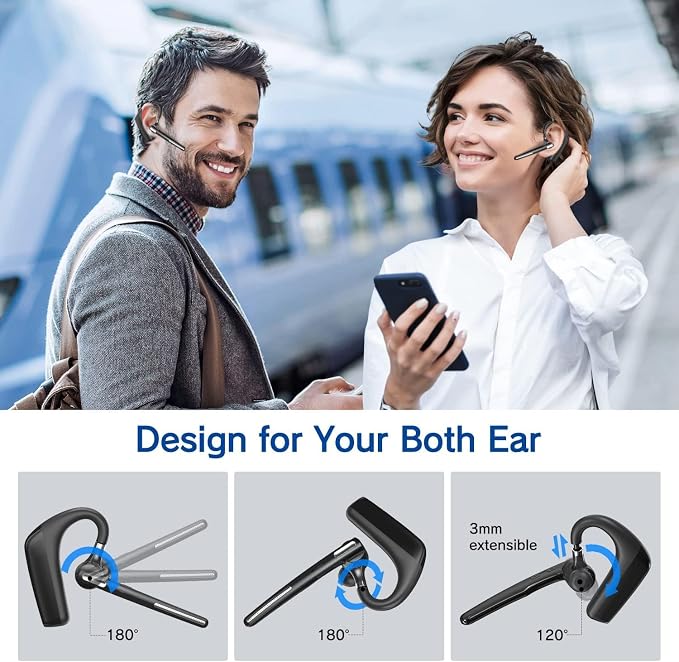 Bluetooth Headset V5.4, Wireless Bluetooth Earpiece - Image 7