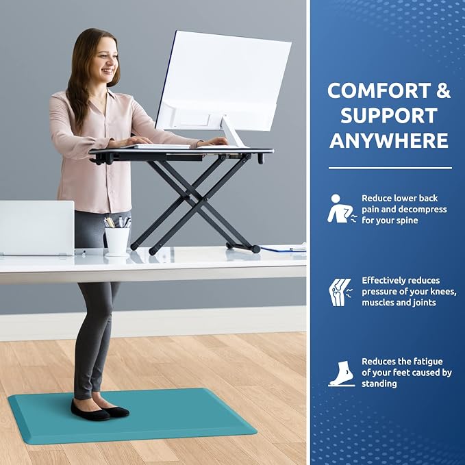 KitchenClouds Cushioned Anti Fatigue Rug 17.3"x28" Waterproof Non Slip Standing - Image 4