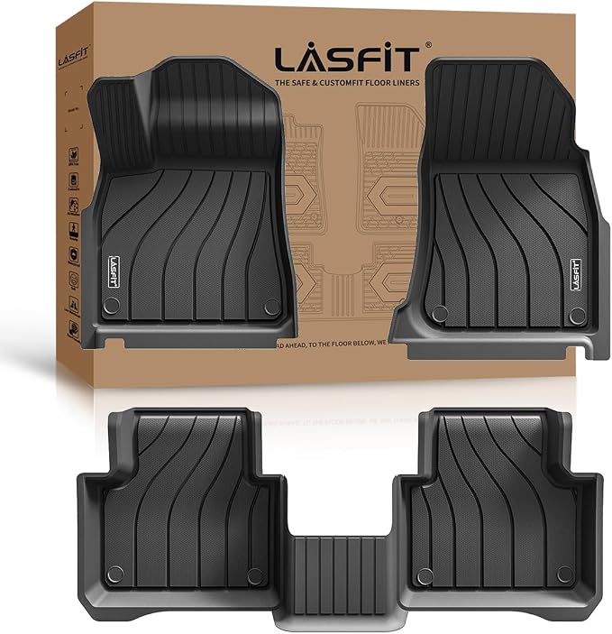 LASFIT Floor Mats for Porsche Cayenne 2019-2025 All Weather Floor Liner TPE by LASFIT