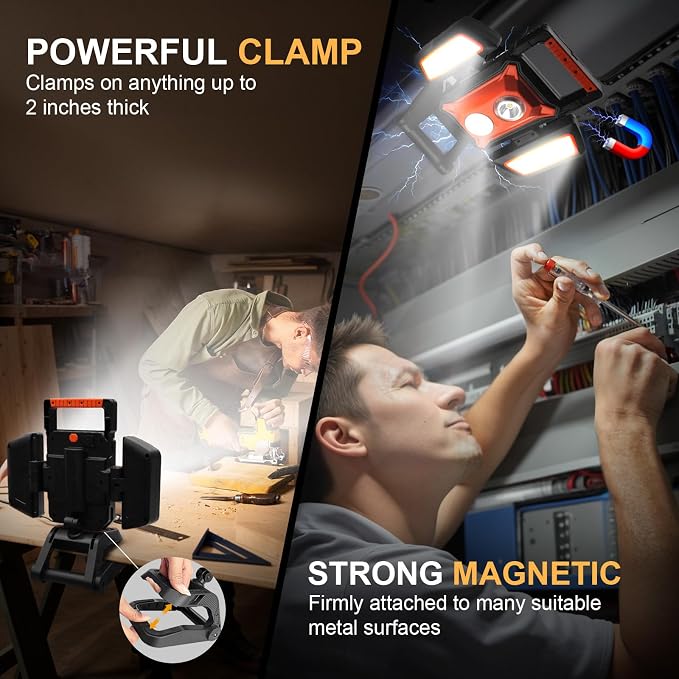 4000LM LED Work Light Rechargeable - Image 3