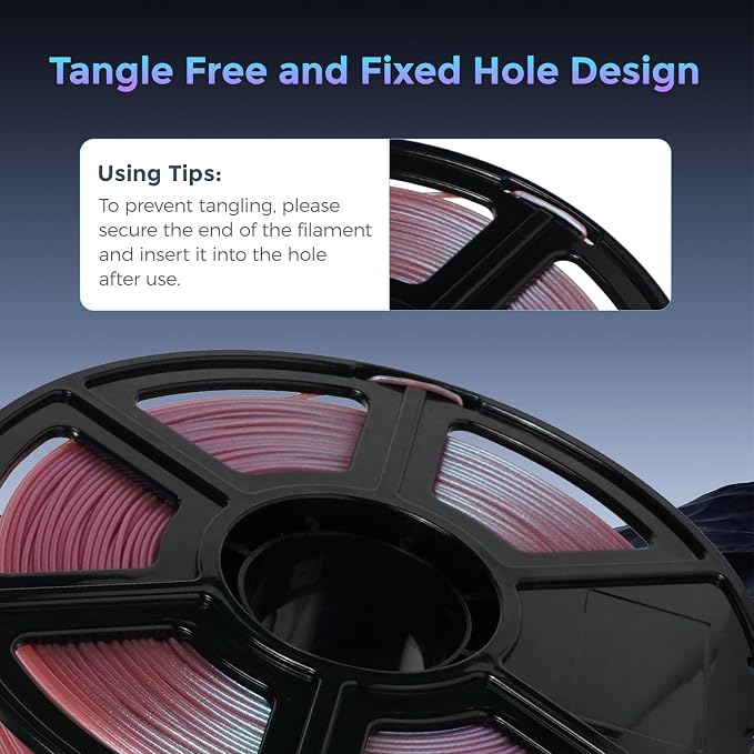 FLASHFORGE PLA Filament 1.75mm +/- 0.02mm Rose Quartz, Color Changeable 3D - Image 5