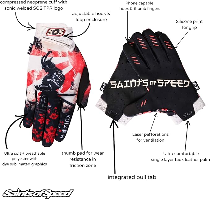 Saints of Speed Dirt Bike Gloves – Motocross, Mountain Bike, Motorcycle - Image 3