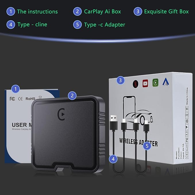 Wireless CarPlay Adapter for Convert Wired to Wireless Car Play Adapter Fast - Image 8