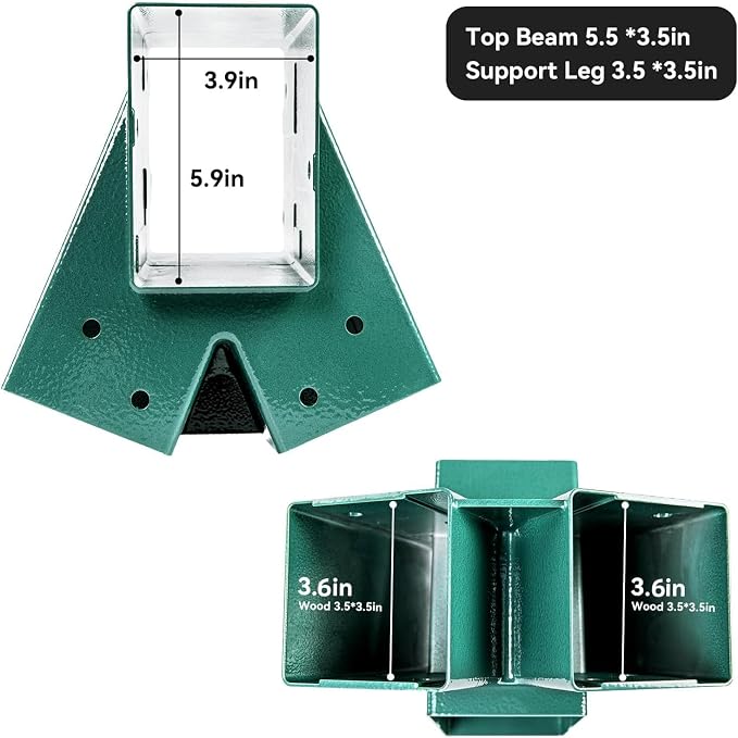 Heavy Duty Swing Sets Brackets Including 2 Green A-Frame Swing Set Brackets and - Image 4