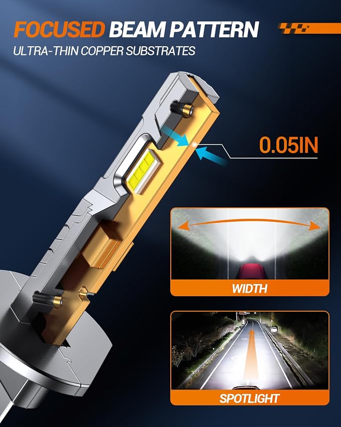 SEALIGHT H1 Fog Bulbs, 50000LM Super Brighterness 1:1 Mini Size, 6500K Cool - Image 2