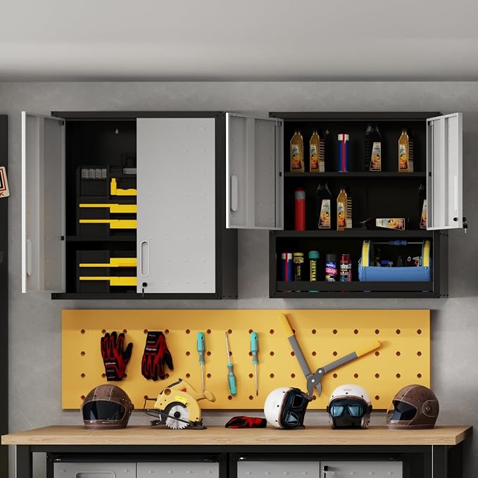 Metal Tool Cabinet, Garage Storage Cabinet System, Wall Cabinet & Locking - Image 2
