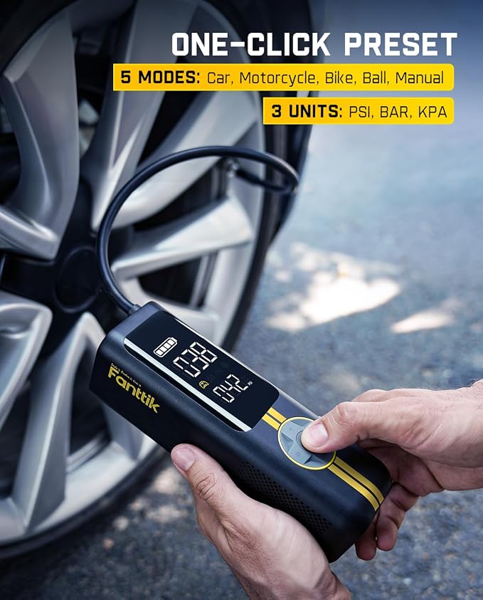 Fanttik X8 APEX EV Tire Inflator Portable Air Pump, 2X Faster Inflation - Image 6