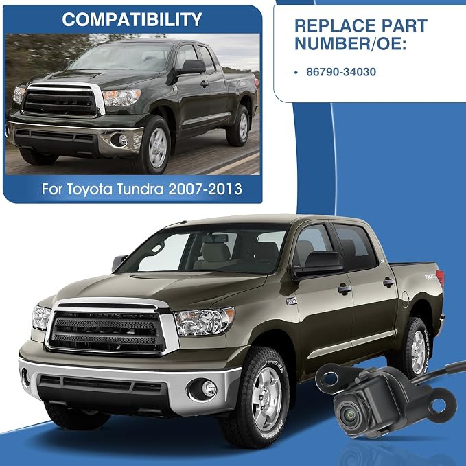 Rear View Backup Camera Fit for Toyota Tundra 2007-2013, Reversing Parking - Image 2