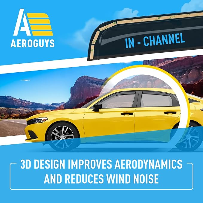 Extra Durable Window Deflectors in-Channel Window Visors Rain Guards Fit - Image 5