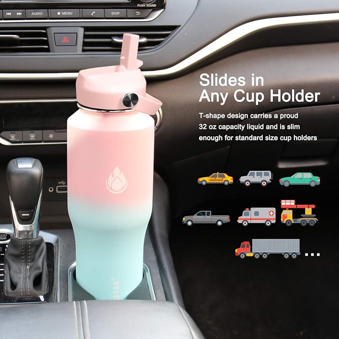 SENDESTAR 32oz Water Bottle Wide Mouth Stainless Steel Vacuum Insulated Double - Image 3