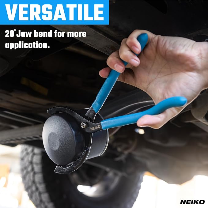 NEIKO 03422A Oil Filter Wrench, 12” Adjustable Oil Filter Pliers, 3 Adjustable - Image 4
