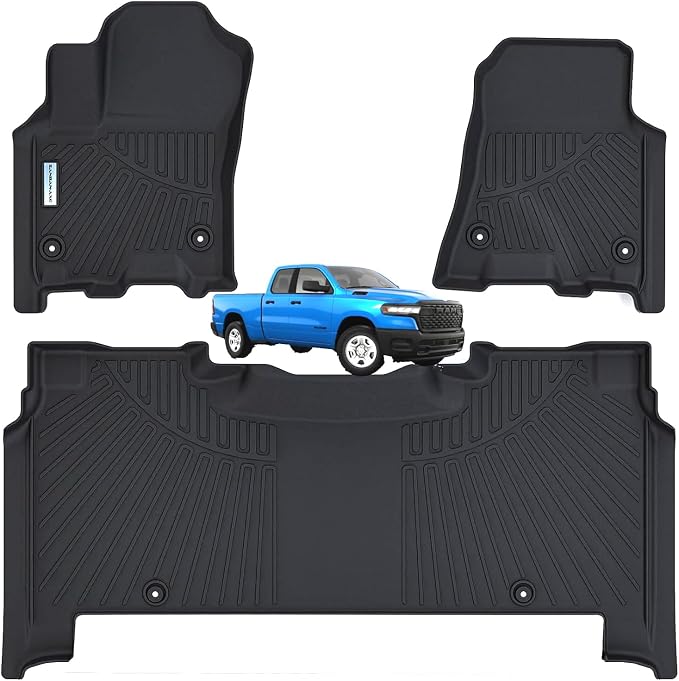 SANBAN Floor Liners for 2025 Dodge Ram 1500 Crew Cab（Rear by SANBAN-AXE