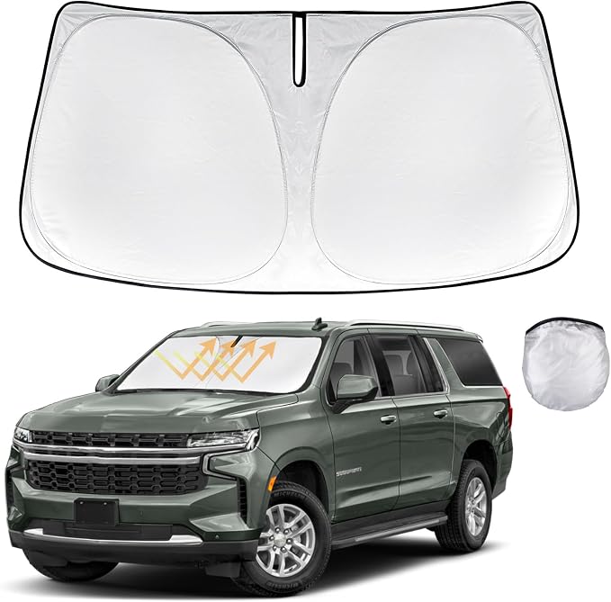 Windshield Sun Shade Sunshade for 2021-2023 2024 2025 Chevrolet Chevy Suburban - Image 6