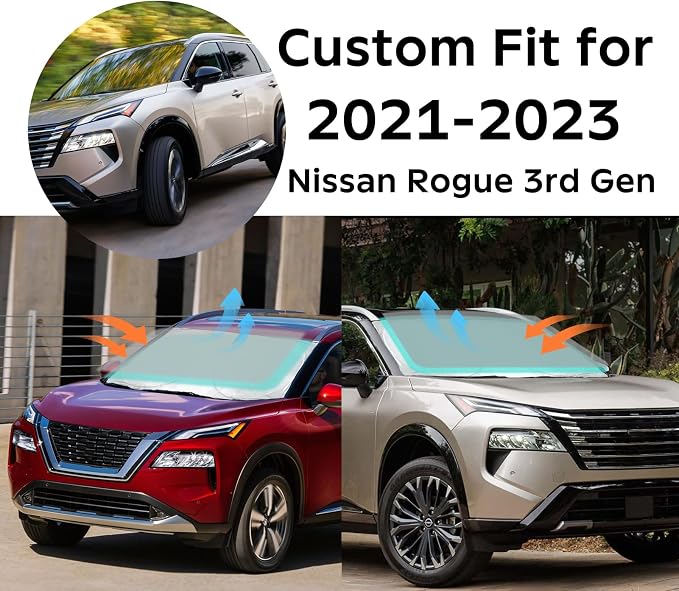 INSAUTO for Rogue Windshield Sun Shade Sunshade Foldable for Nissan Rogue - Image 2