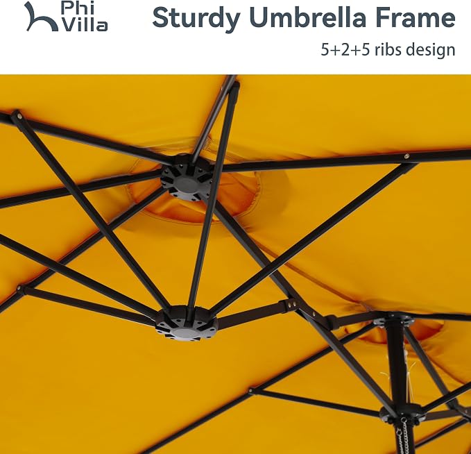 PHI VILLA 15ft Large Patio Umbrellas - Image 4