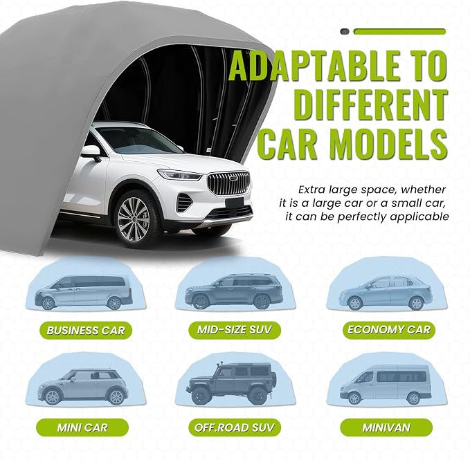 Heavy Duty Stainless Steel Carport, Semi-Automatic Carport, Retractable Car - Image 7