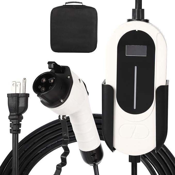 Level 1 EV Charger, 15A 110V Voltage, NEMA 5-15 Plug, 25ft Cable, Adjustable by GarveeTech