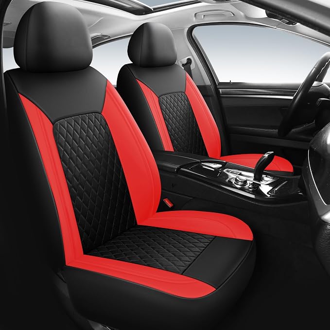 Car Seat Covers, Breathable and Waterproof Front Seat Covers, Luxury PU - Image 2