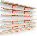 YYR Wood Organizer and Lumber Storage Rack Wall Mount, Heavy Duty Metal Shelf by YYR