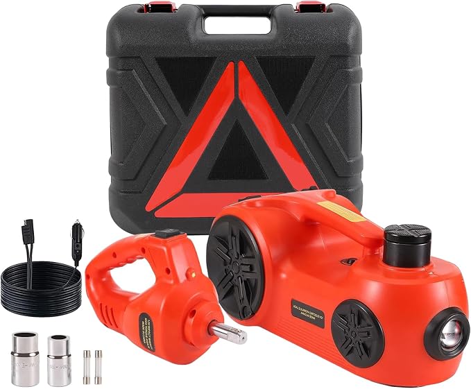 EFFIROSO Electric Car Jack for Carbon Steel Easy, 12V Hydraulic Floor Jack Kit by EFFIROSO