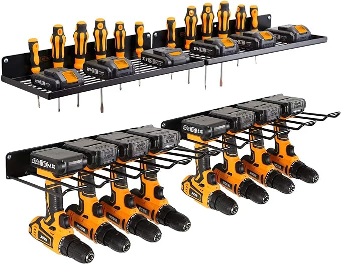 Power Tool Organizer with Charging Station, Drill Holder, Wall Mount, Garage by UU-Major