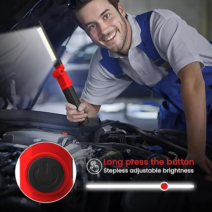 Rechargeable Work Light 2200mAh Magnetic LED Work Light Flashlight Mechanic - Image 4